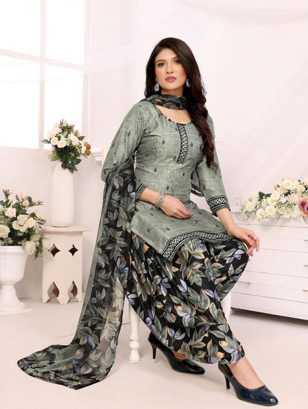 YASHIKA Crepe Printed Salwar Suit Material