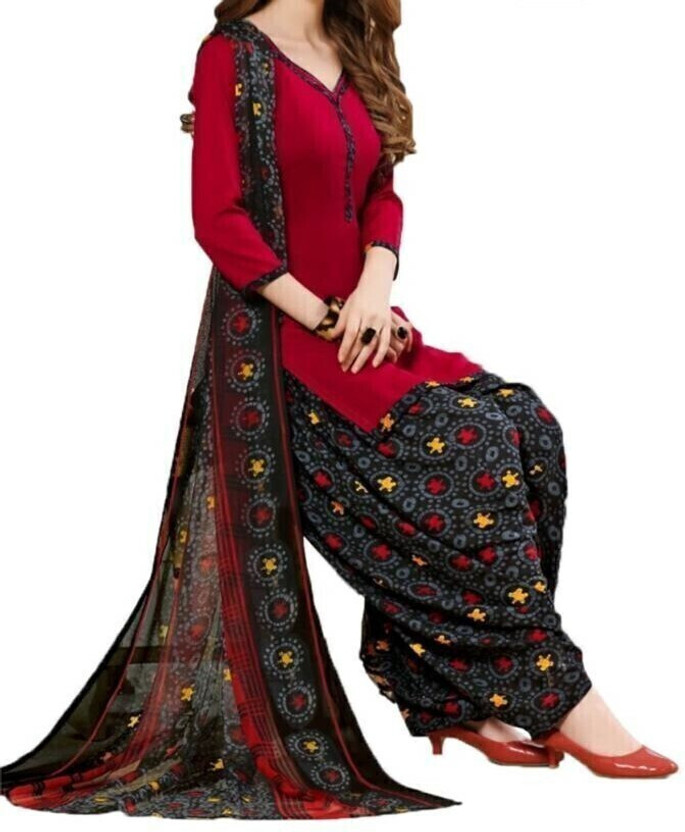 HouseOfCommon Crepe Paisley Salwar Suit Material