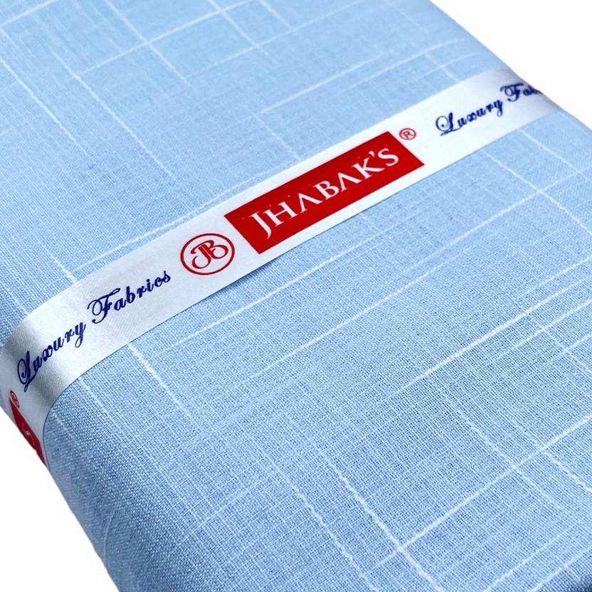 JHABAK'S Cotton Linen Blend Checkered Shirt Fabric Price in India Buy JHABAK'S Cotton Linen