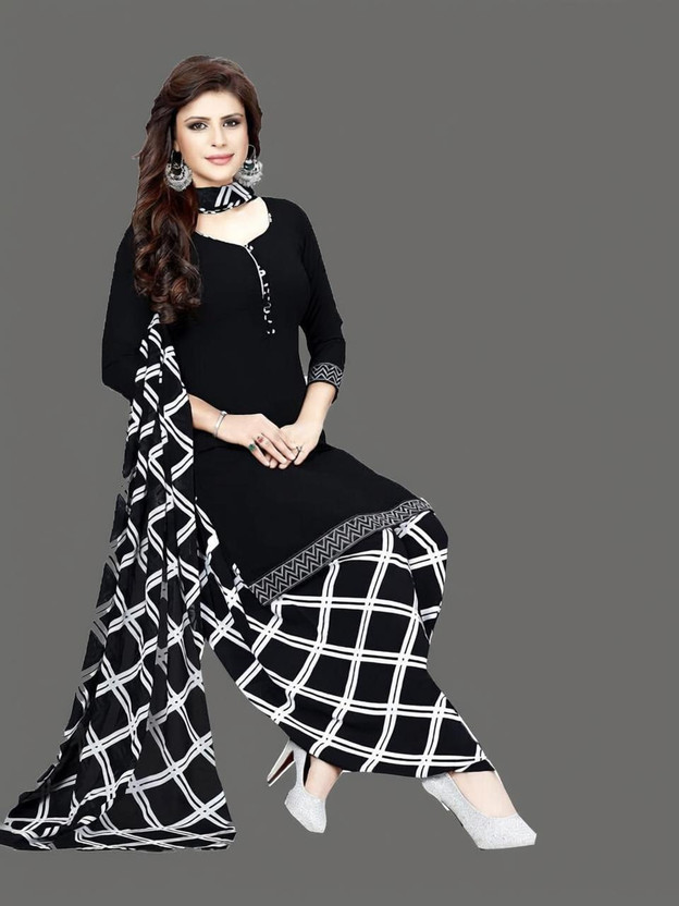 ANIRAV Crepe Printed Salwar Suit Material