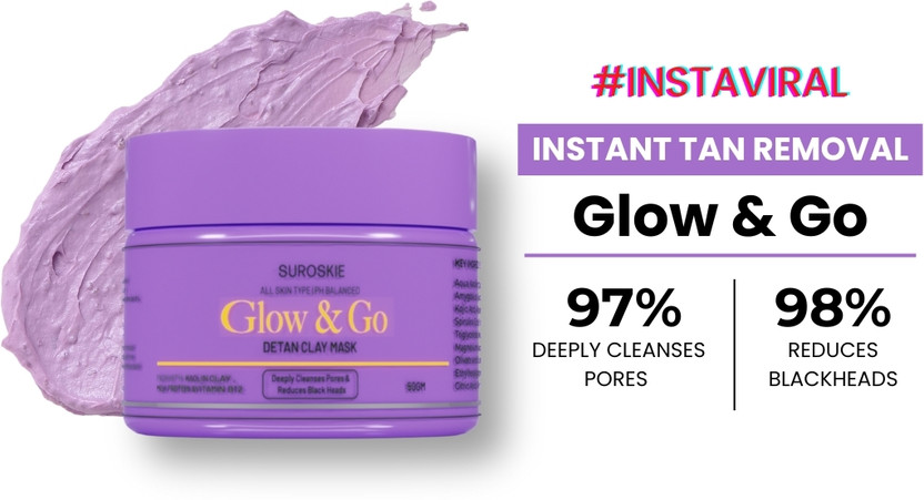 Suroskie Glow and Go De-tan Clay Mask(50 g)