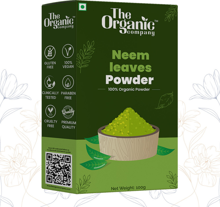 The Organic Company Neem Leaf Powder For Skin | Herbal Hair Growth | Diabetes | Face Pack | Eating(100 g)