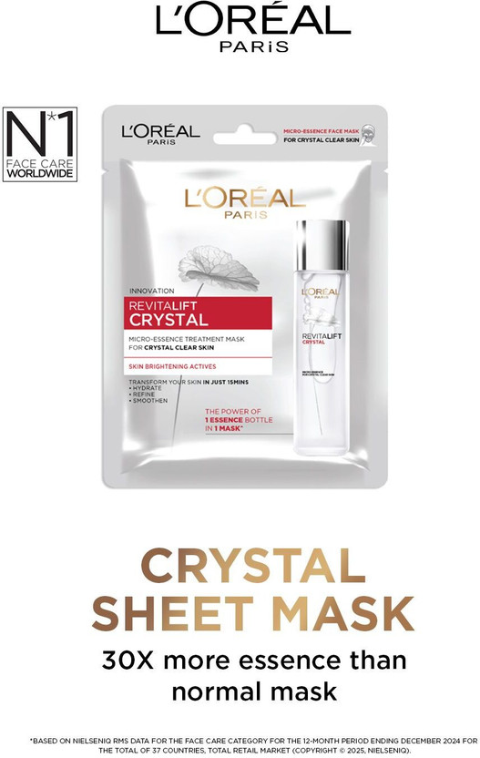 Flipkart L'Oréal Paris Revitalift Crystal Micro-Essence Sheet Mask(25 g) - Flipkart Deal