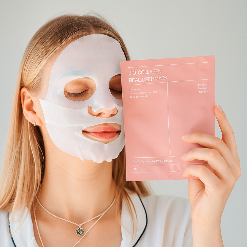 verellis Bio-Collagen Real Deep Mask – Hydrating & Firming Sheet Mask for Glowing Skin(34 g)