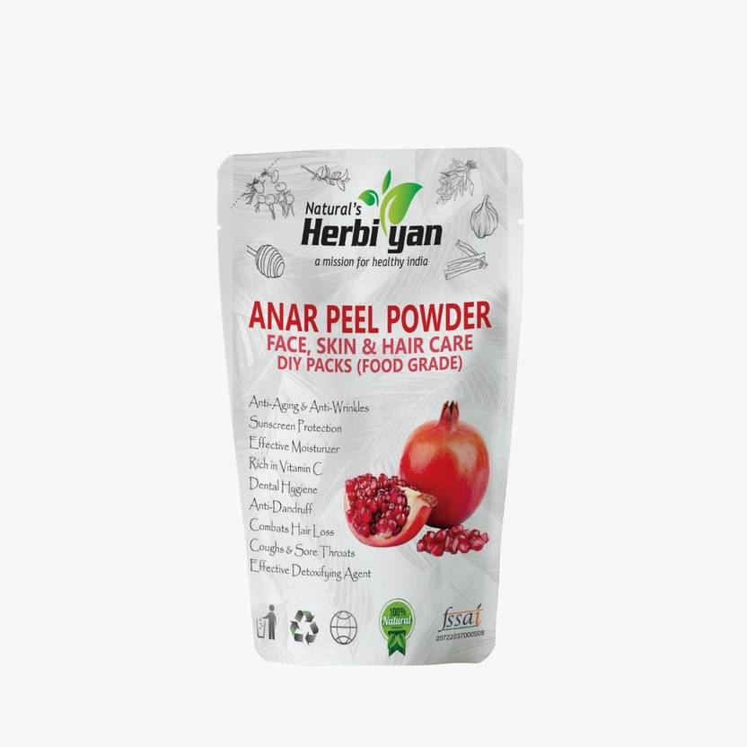 Natural's Herbiyan Anar Pomegranate Peel Powder for Skin WhiteningHai