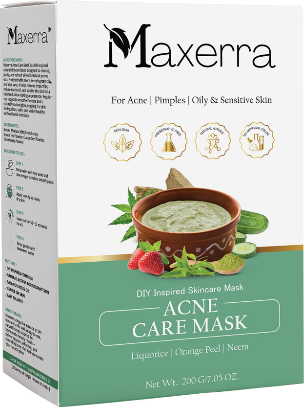 Maxerra Maxerra Acne Care Mask Face Pack Powder(200 g) - Flipkart Deal