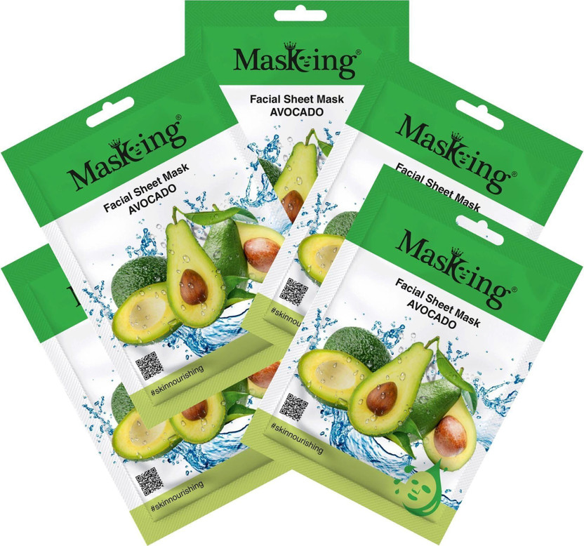 MasKing MasKing Beauty Facial Sheet Mask Avocado Pack Of 5(100 ml) - Flipkart Deal