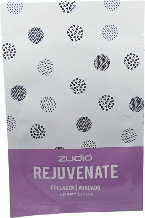 Zudio REJUVENATE COLLAGEN AVOCADO SHEET MASK PACK OF 1 Price In India collagen-with-dermaval-pro