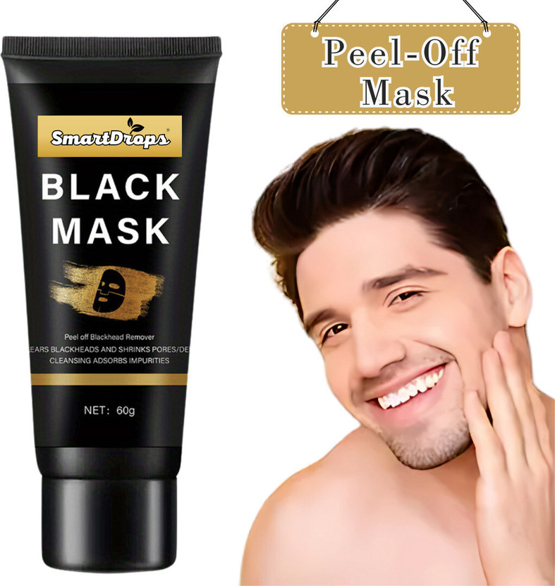 smartdrops Charcoal Peel Off Mask Removes Blackheads, Tightens Pores & Deep Cleanses(60 g)