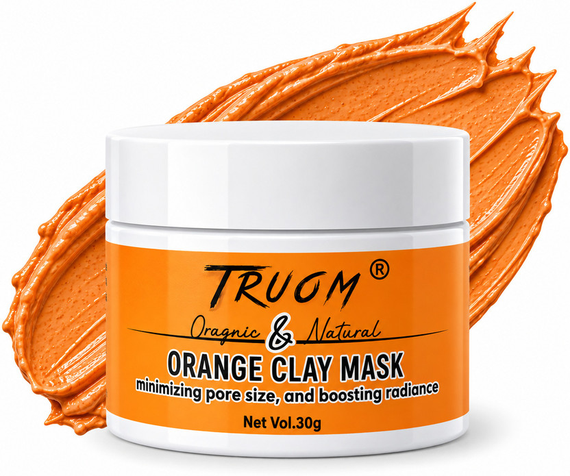 TRUOM TRUOM Orange Clay Face Mask - Pore Refining & Radiance Boosting Face Pack(30 g) - Flipkart Deal