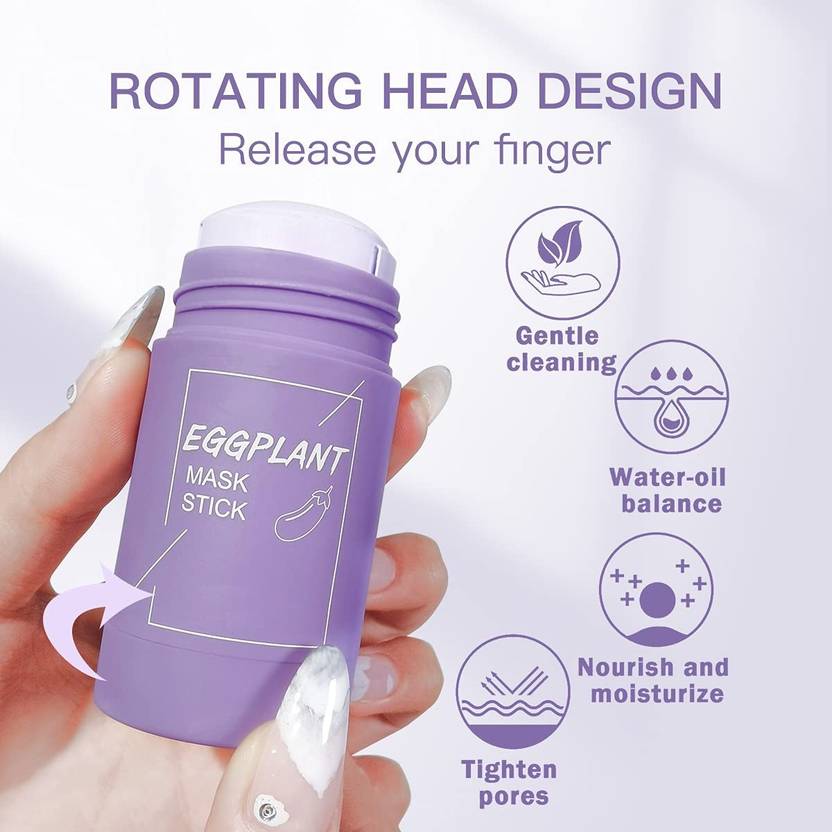 YAWI Eggplant Mask Stick For Anti-Acne Green Tea Purifying Clay & Anti ...