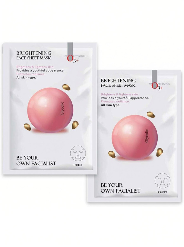 O3+ FACIALIST BRIGHTENING FACE SHEET MASK WITH GLYCOLIC 2 Pcs(30 g)