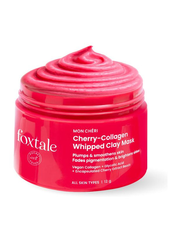 Foxtale Foxtale Cherry-Collagen Whipped Clay Mask | Plumps, Firms, & Hydrates(12 g) - Flipkart Deal