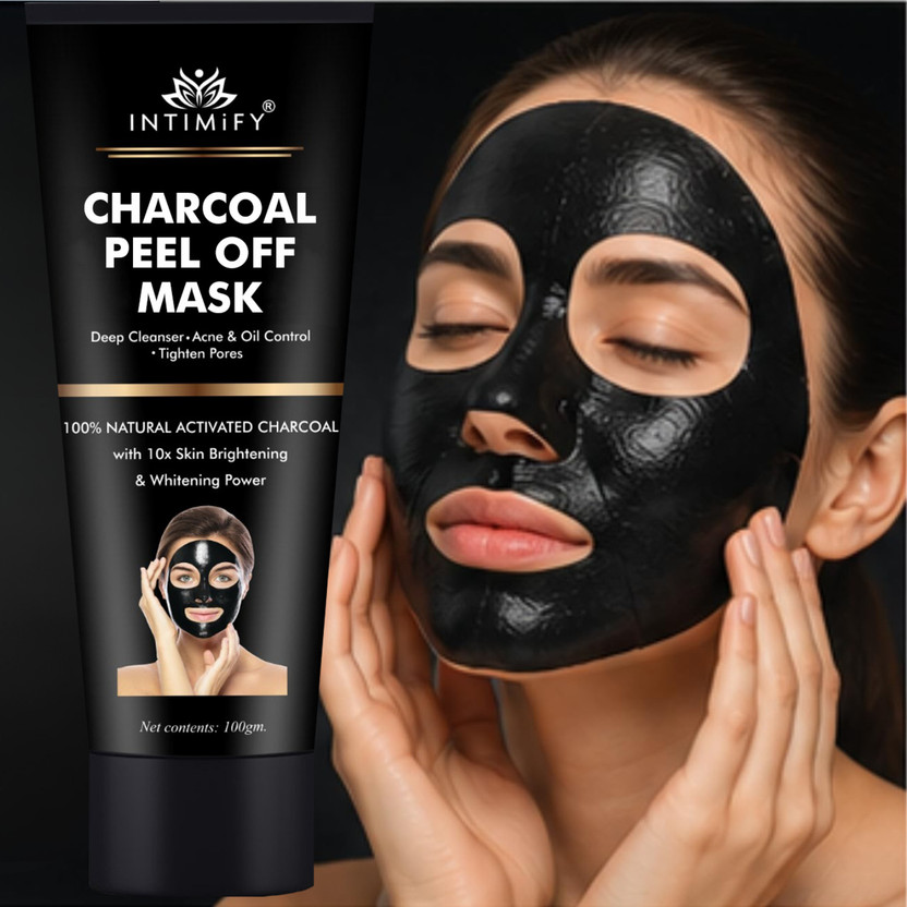 INTIMIFY Charcoal Peel Off Face Mask Deep cleansing and exfoliating facial mask(100 g)