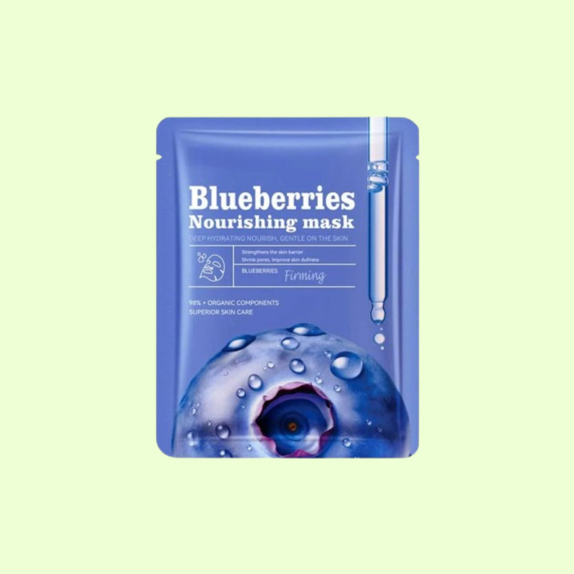SHIJAMIKU Blueberry Extract Face Mask for Fine Line Reduction and Firmness(25 g)