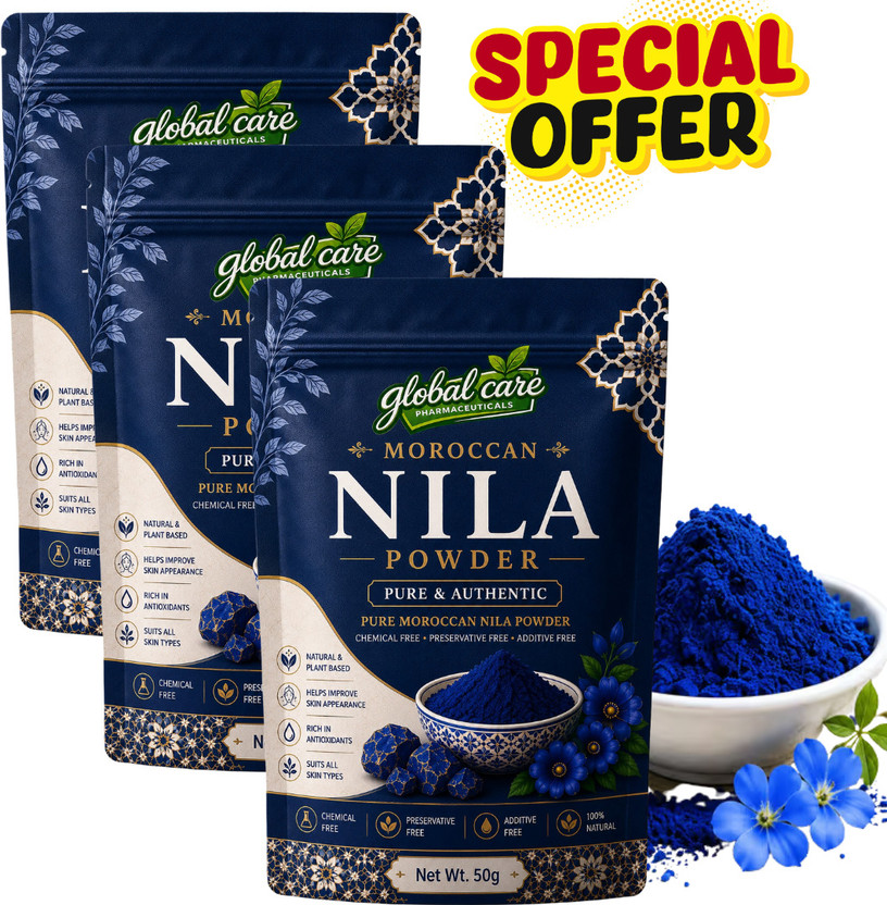 global care PACK OF 3 Moroccan Nila Powder Facial Dust(50 g)