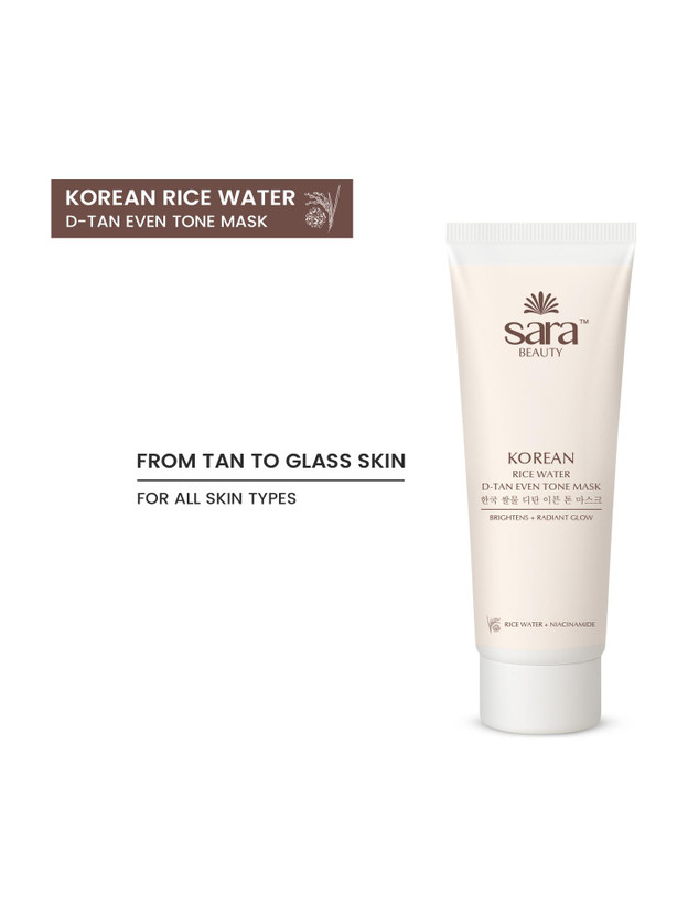 SARA SARA Korean Rice Water D-tan Even Tone Mask(120 g) - Flipkart Deal