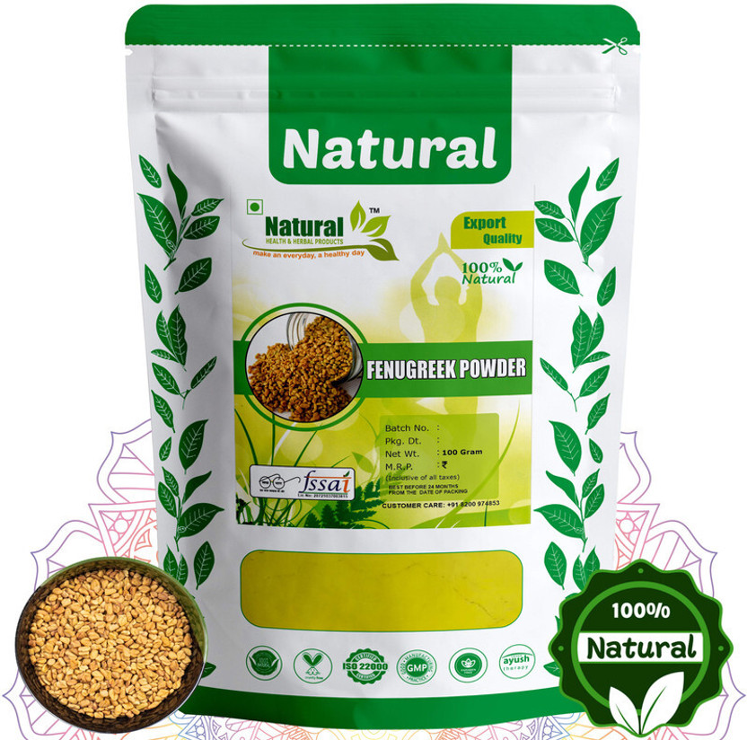 Natural Health and Herbal Products 100% Pure Fenugreek Powder for Hair & Skin - Natural and Nutrient- Skin Care(100 g)