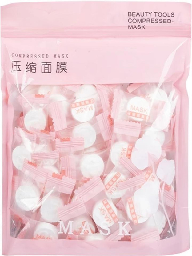 RANORE 50 Pcs Compressed Face Mask DIY Facial Spa Sheets(50 g)