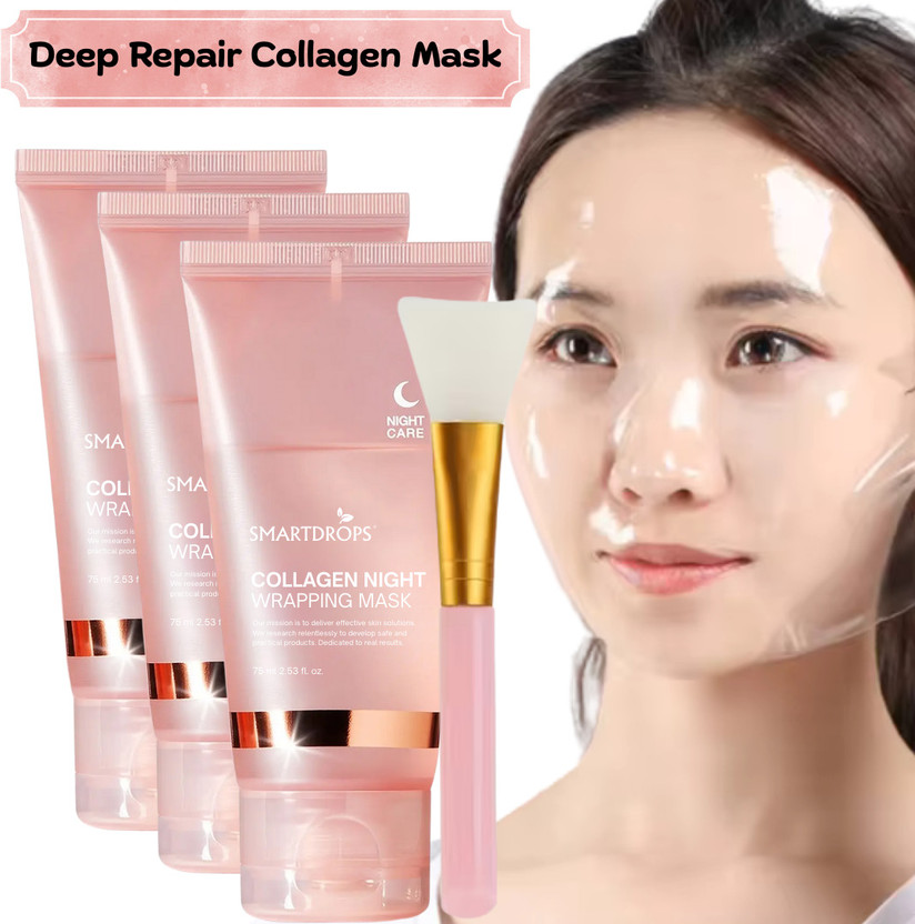 smartdrops Collagen Night Wrapping Peel Off Mask for Reducing Fine Lines(225 ml)