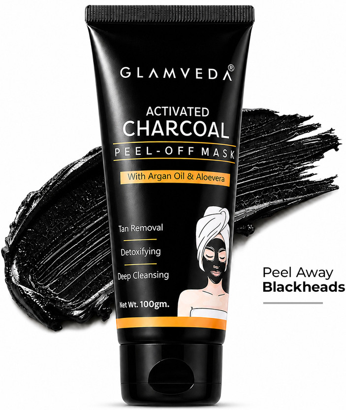 GLAMVEDA Activated Charcoal Peel Off Mask Enriched With Argan Oil and Aloe Vera(100 g)