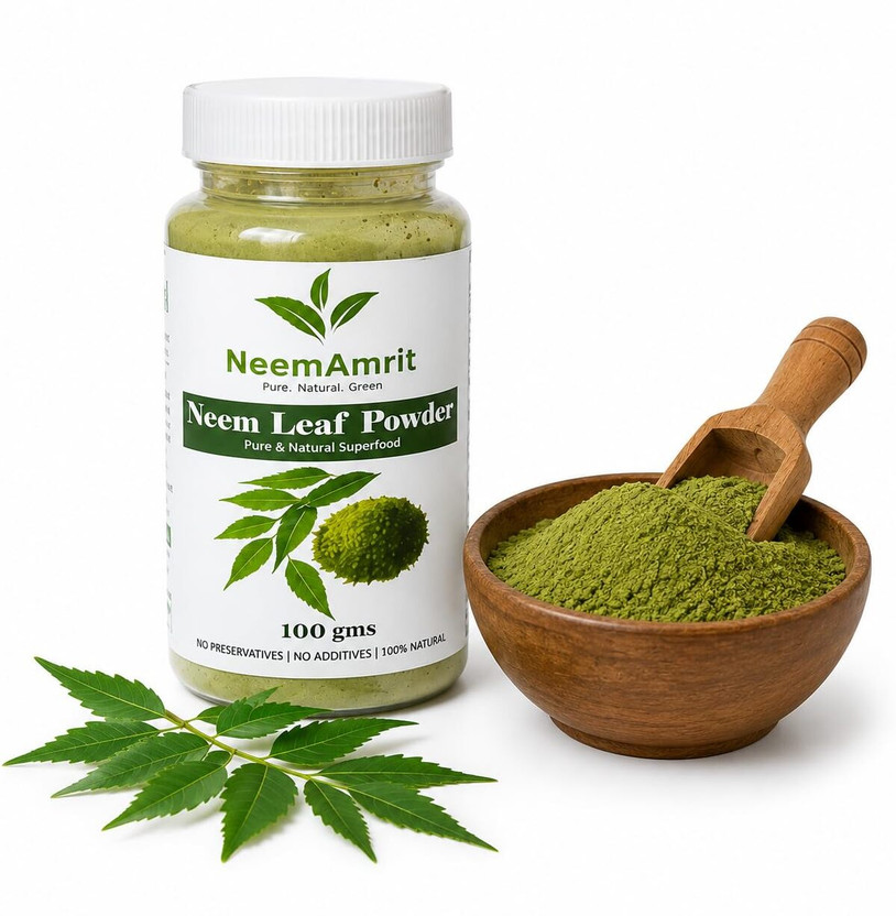 NEEM AMRIT Neem Leaf Powder 100g | Pure Natural Ayurvedic for Skin(100 g)