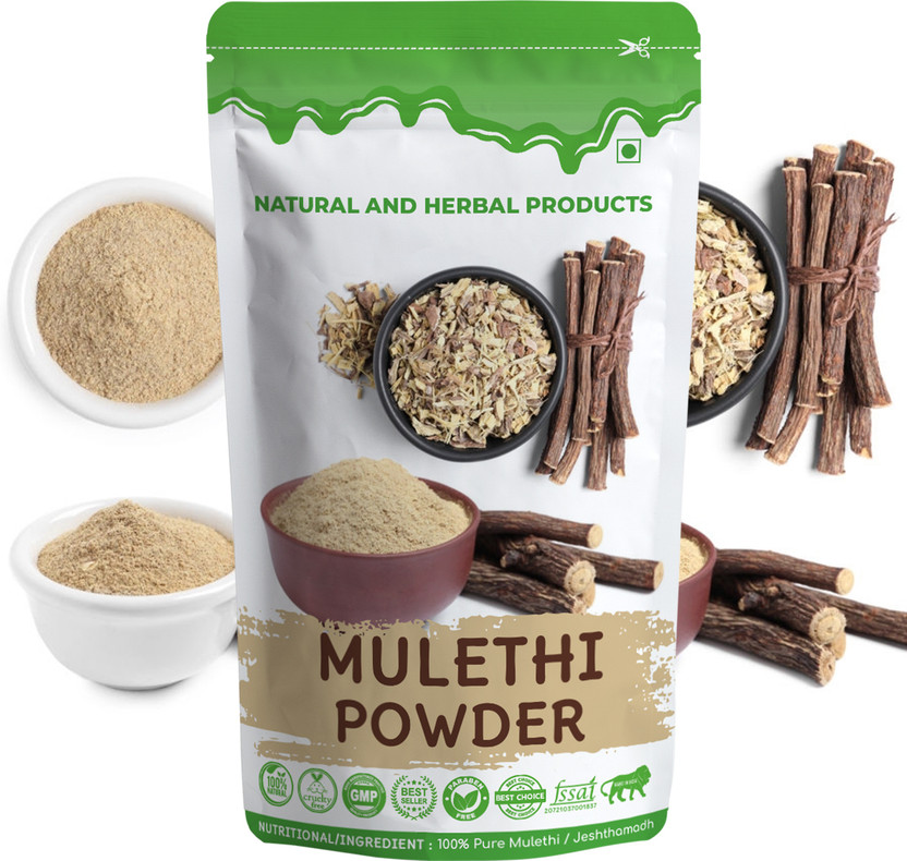 NATURAL AND HERBAL PRODUCTS Mulethi Powder for Face | Skin Hair | Weight Loss | Eating | Cough | Throat(100 g)