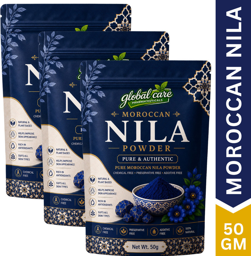 global care PACK OF 3 Moroccan Nila Powder Face Beauty Care(50 g)