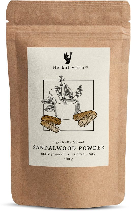 Herbal Mitra Pure & Natural Sandalwood Powder for Face, Skin Whitening, Face mask & Skin Care(200 g)