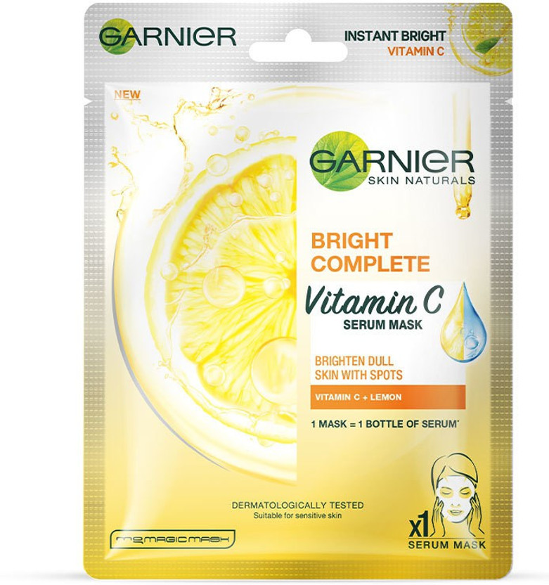 GARNIER Skin Naturals,Bright Complete,Face Serum Sheet Mask(28 g)