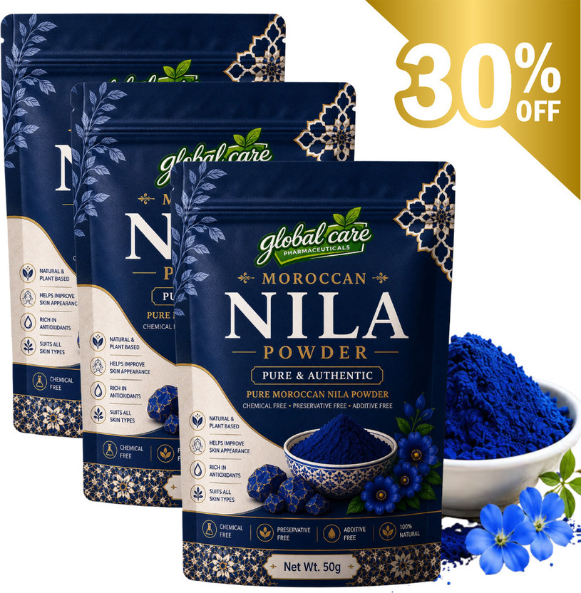 global care PACK OF 3 Moroccan Nila Powder Facial Mask(50 g)