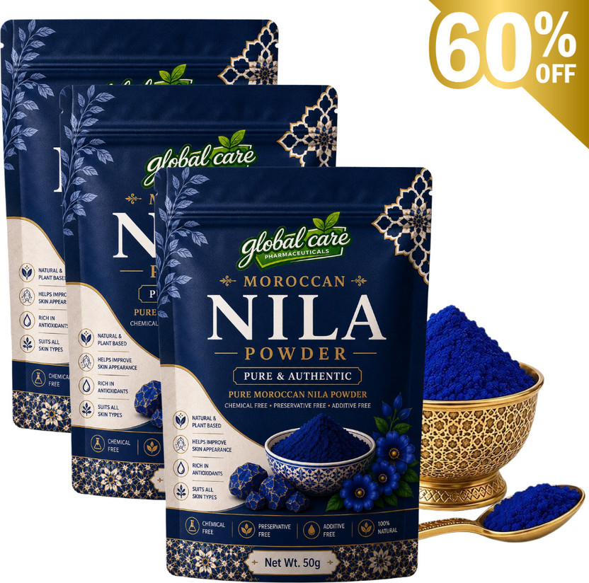 global care PACK OF 3 Moroccan Nila Powder Beauty Mask(50 g)