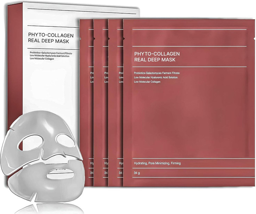 Veroflame Korean Glass Skin Bio-Collagen Glow Sheet Mask De-Tan Women Pack of 2 Peel Off(2 ml)