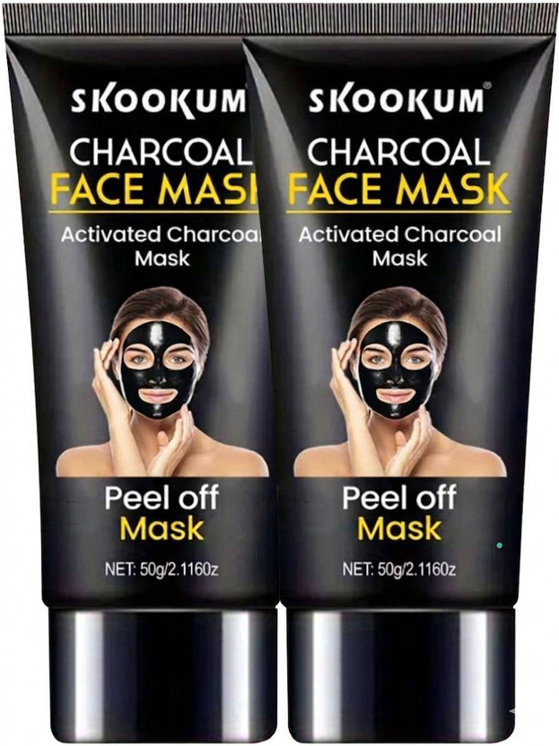 SKOOKUM SKOOKUM Activated Charcoal Face Mask for Oil Control, Blackheads & Acne Care(100 g) - Flipkart Deal