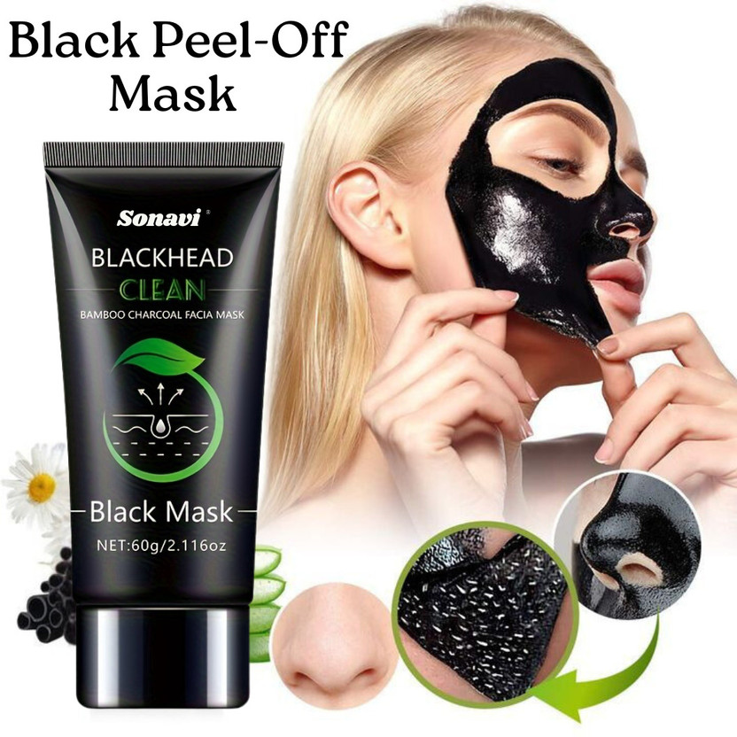 Sonavi Charcoal Peel-Off Mask for Clear and Smooth Skin| Charcoal Face Mask(60 g)