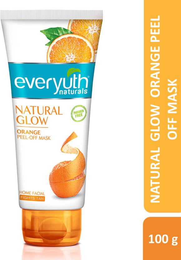 Everyuth Naturals Natural Glow Orange Peel-Off Mask| Deep Cleansing for Radiant Skin|Paraben Free(100 g)