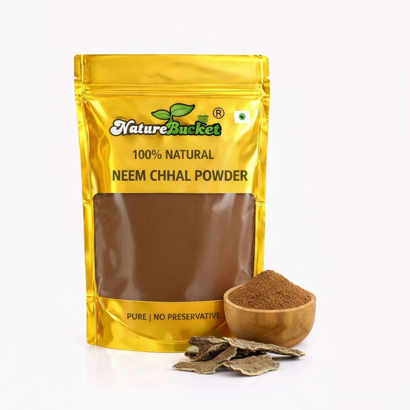 nature bucket Neem Chhal Powder (Azadirachta Indica) Herbal Powder for Acne, Skin & Oral(100 g)