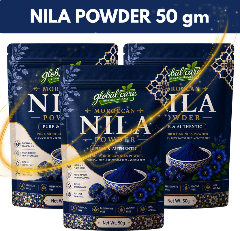 global care PACK OF 3 Moroccan Nila Powder Care Mask(50 g)