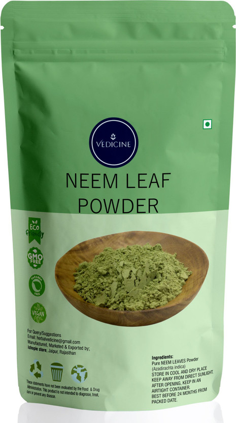 VEDICINE Pure and Organic Neem Leaf Powder for Glowing Skin(100 g)