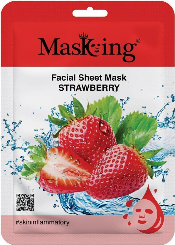 MasKing Beauty Facial Sheet Mask Strawberry Pack Of 1(20 ml)