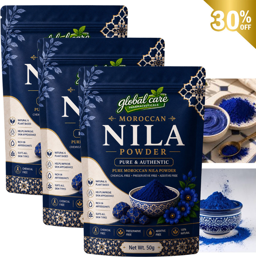 global care PACK OF 3 Moroccan Nila Powder Beauty Mask 50G(50 g)