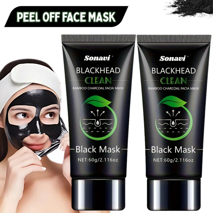 Sonavi Charcoal Oil Control Anti-Acne Deep Cleansing Blackhead Remover, Peel Off Mask(120 g)