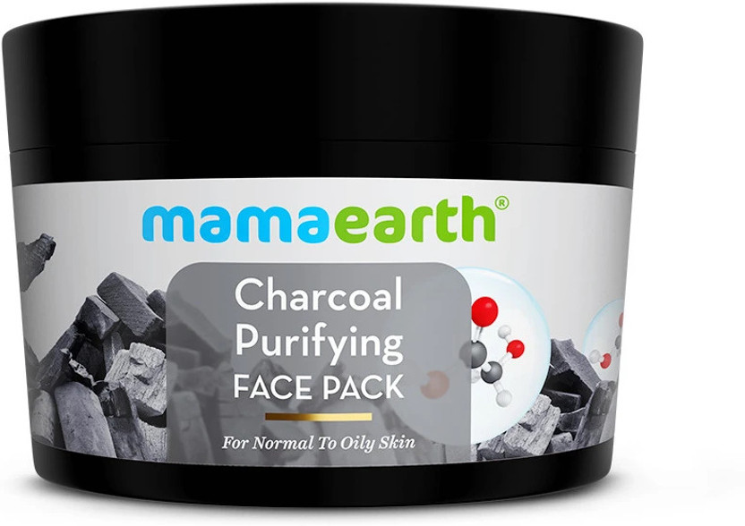 Mamaearth Natural Charcoal Purifying Face Pack Glowing Skin for Normal to Oily Skin(200 g)