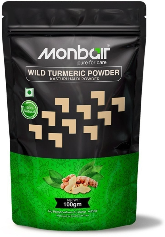 MONBAIR Wild turmeric powder | Kasturi turmeric | kasturi haldi powder 100 g Pack of 1(100 g)