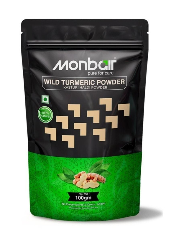 MONBAIR MONBAIR Wild turmeric powder | Kasturi turmeric | kasturi haldi powder 100 g Pack of 1(100 g) - Flipkart Deal