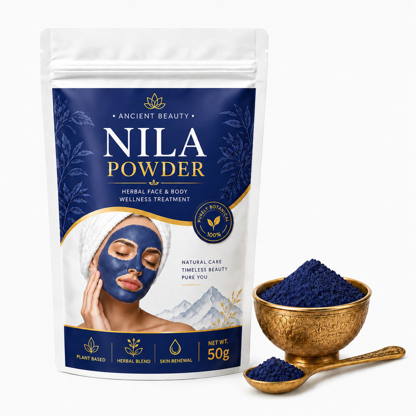 QLOVYA Moroccan Blue Nila Clay Mask Tan Removal & Skin Brightening clay mask(55 g)