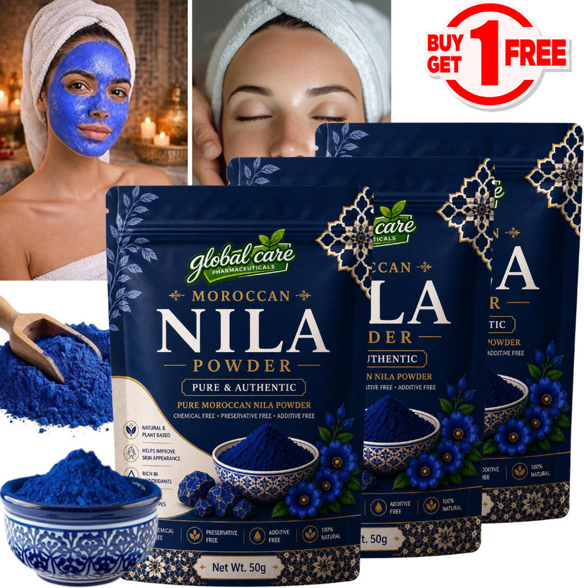 global care PACK OF 3 Moroccan Nila Powder Facial Beauty Care(50 g)