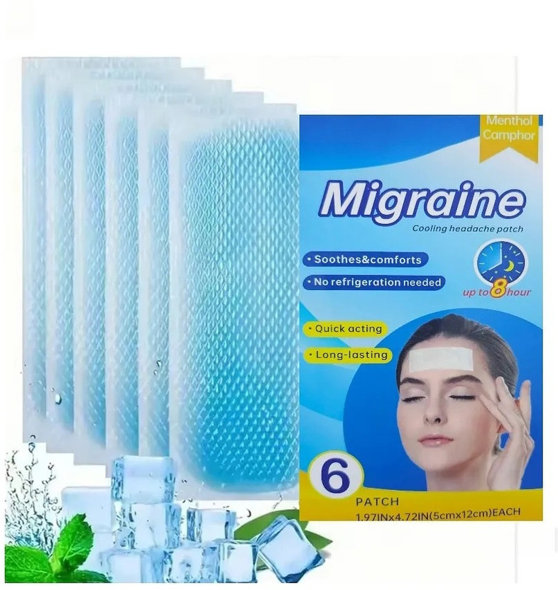 VISHIXIT Cooling Relief Fever Reducer Patches, Headache Pads for Fever Discomfort  Face Shaping Mask