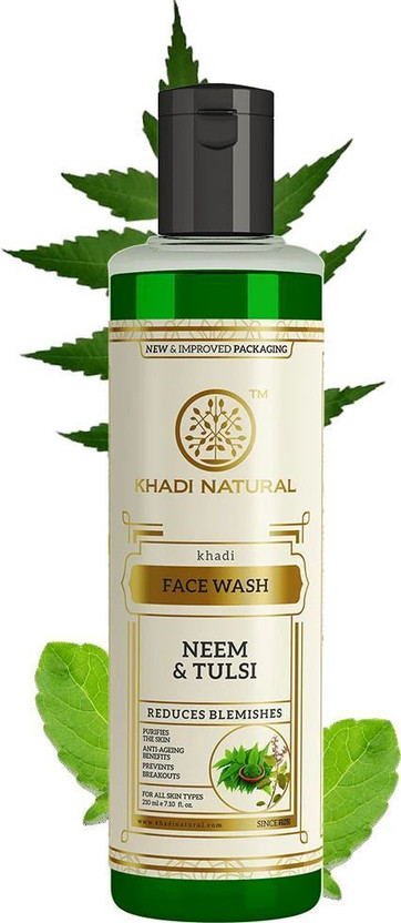 KHADI NATURAL Neem & Tulsi Deep Cleansing for Clear Skin Care Face Wash(210 ml)