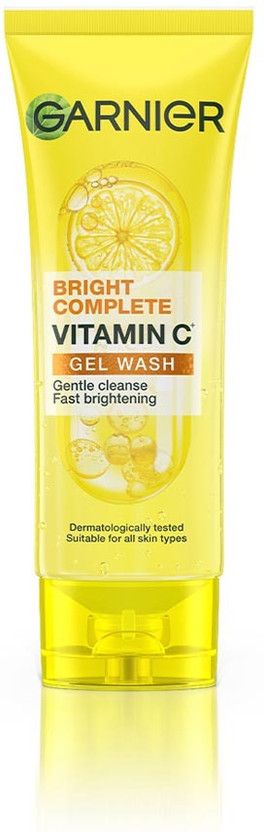 GARNIER Bright Complete Vitamin C Gel Gentle Cleanser | For Instant Brighter Skin Face Wash(100 g)